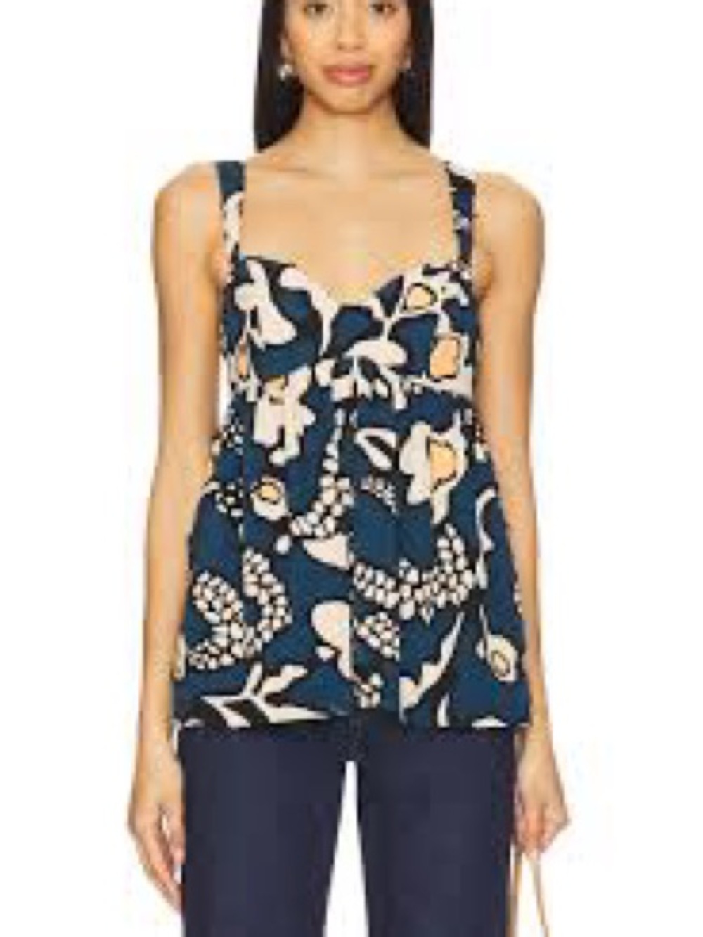 Ulla Johnson Emira Tunic in colorway "Celestine Distressed Size 10